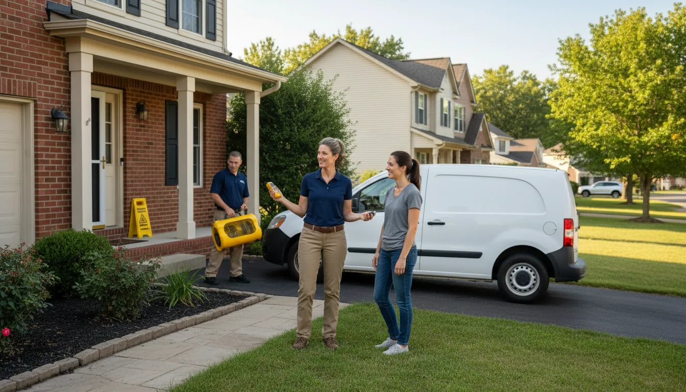 Residential water damage restoration in Epps, LA